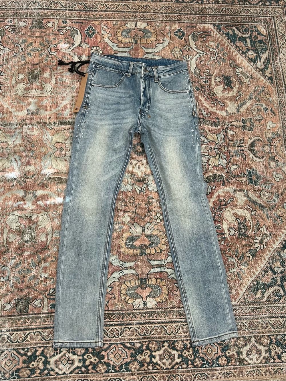 Ksubi Light Blue Skinny Men’s Jeans with Subtle Whiskering
